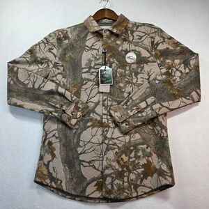 NOMAD Craft+Flow Men's Cozy Thermal Lined Flannel Shacket Burton Camo M NWT